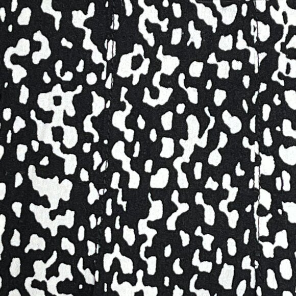 Talbots Petites 4P Black White Pleated Flare Midi Skirt Work Career - Picture 4 of 10